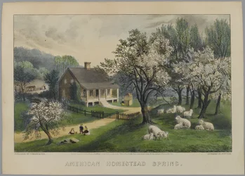 Amerikanischer Bauernhof Frühling, 1868-69